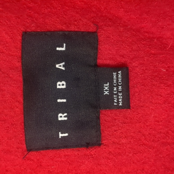 TRIBAL* 100% boiled wool XXL long jacket, cuffed sleeve snap front 2 pockets - Picture 5 of 10